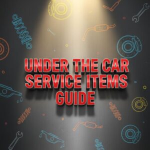 Vector Illustration saying Under The Car Service Items Guide