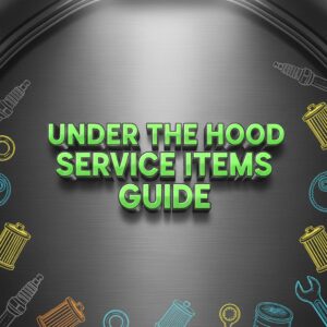 Vector illustration representing under-the-hood automotive service components
